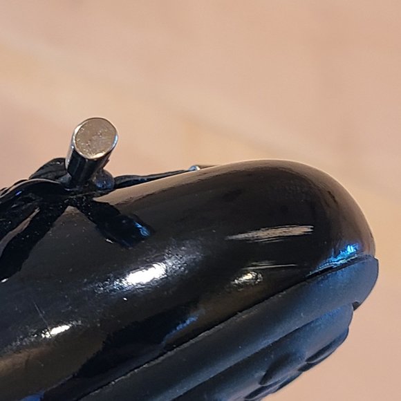 Geox Flat Shoes Patent Leather Slip On Womens 7 Made in Italy Black - Picture 9 of 11